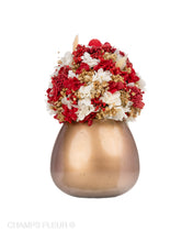 Grande - Red Flowers in Rose Gold Vase