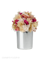 Fuchsia Flowers in Silver Vase