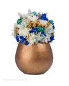 Blue Flowers in a Rose Gold Vase