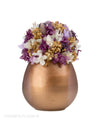 Purple Flowers in a Rose Gold Vase